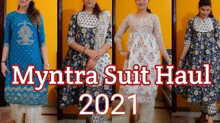 Myntra suit haul 2021/Latest Myntra designer sets/ wow blush