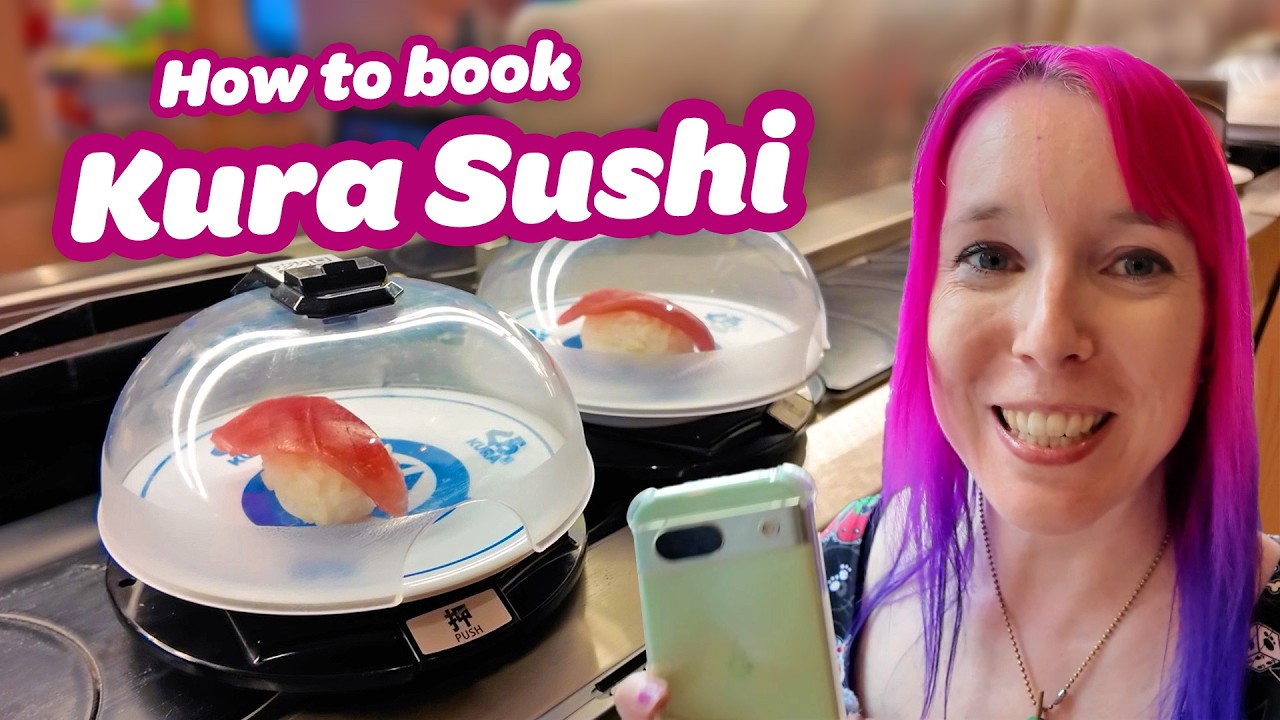 How to make a Reservation / Booking at KURA SUSHI in Japan 🍣 Reserve a table at Conveyor Belt Sushi