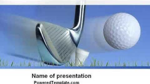 Slight Bump In Golf PowerPoint Template by PoweredTemplate.com