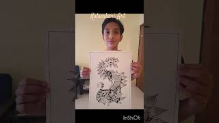 kalamkari Art by Suhrud l drawing l #kidscreativity #kidsdrawing #kalamkari