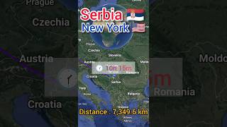 Belgrade to New York flight Route ✈️ || Serbia 🇷🇸 to United States 🇺🇲 ||