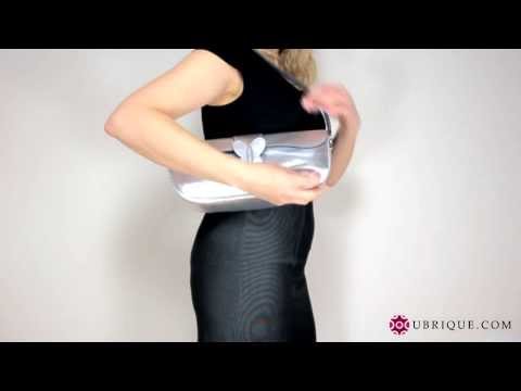 Bolso Baguette plateado de Barada