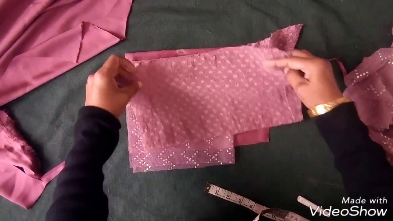 how to make stylish frock baby girl dress net frock cutting tutorial