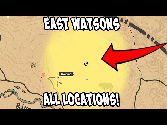 All East Watsons treasure locations - Red Dead Online