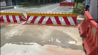 Deep mounted road blockers, drop down quietly, job reference