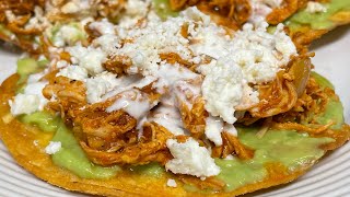 Cómo Preparar Tostadas de Tinga de Pollo 🍗