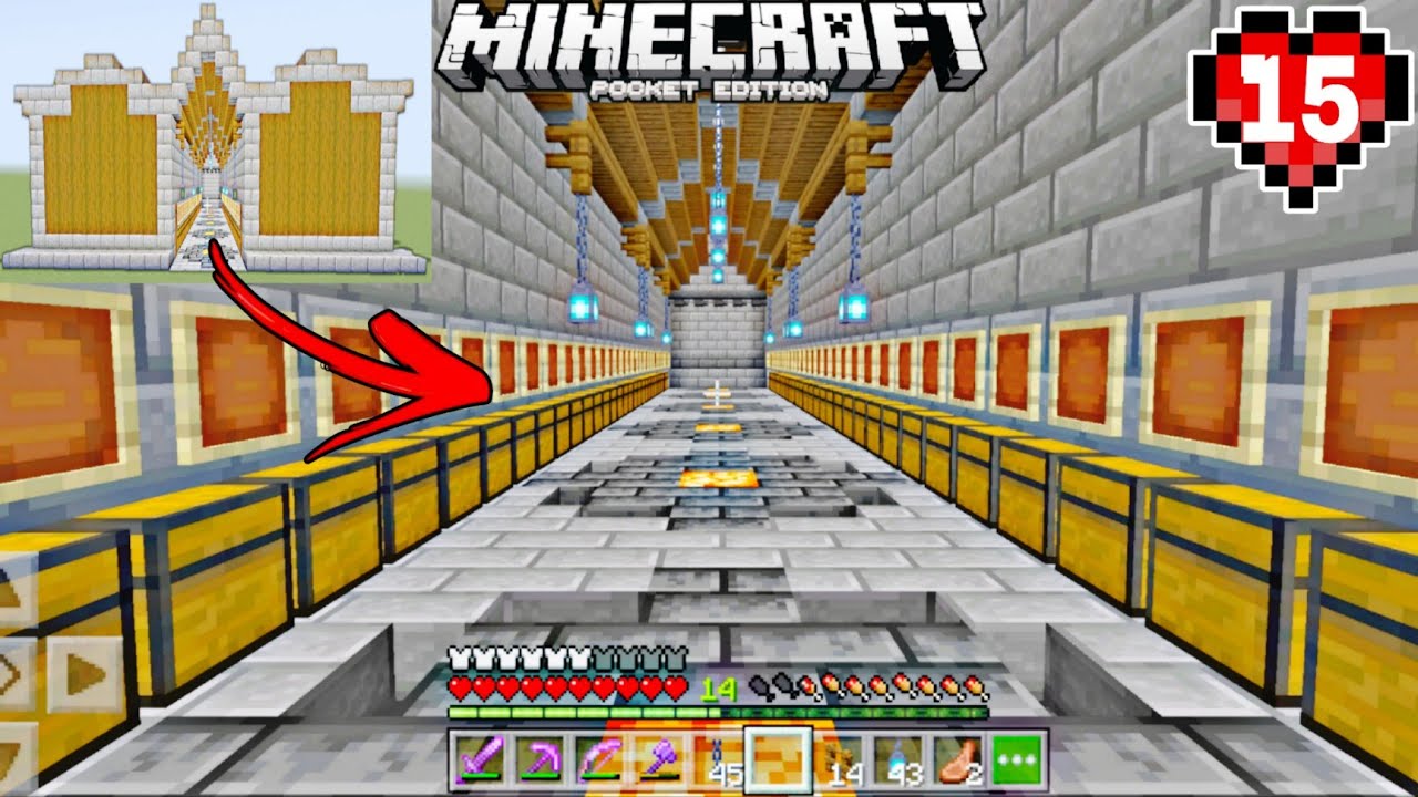 I build Fully Automatic STORAGE ROOM|MCPE|EP-15 - YouTube