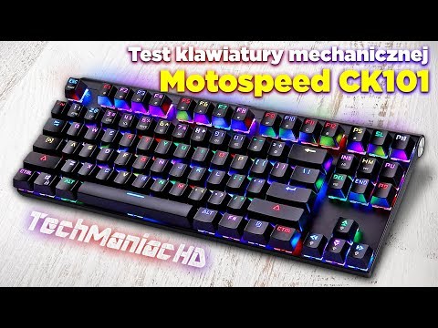Test i recenzja taniej klawiatury mechanicznej LED 👍 unboxing Motospeed CK101 👍