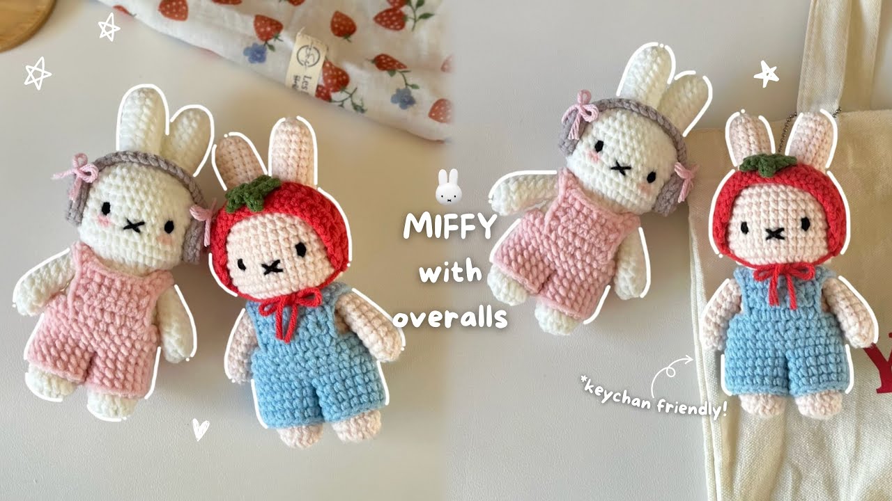 🐰How To Crochet Cute Bunny in Overalls | Step-by-Step Amigurumi Tutorial