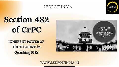 Quashing of FIR (section 482) #crpc #highcourt #power