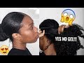 NO GEL SLEEK LOW BUN TUTORIAL ON MY TYPE 4 HAIR! YES IT IS POSSIBLE!