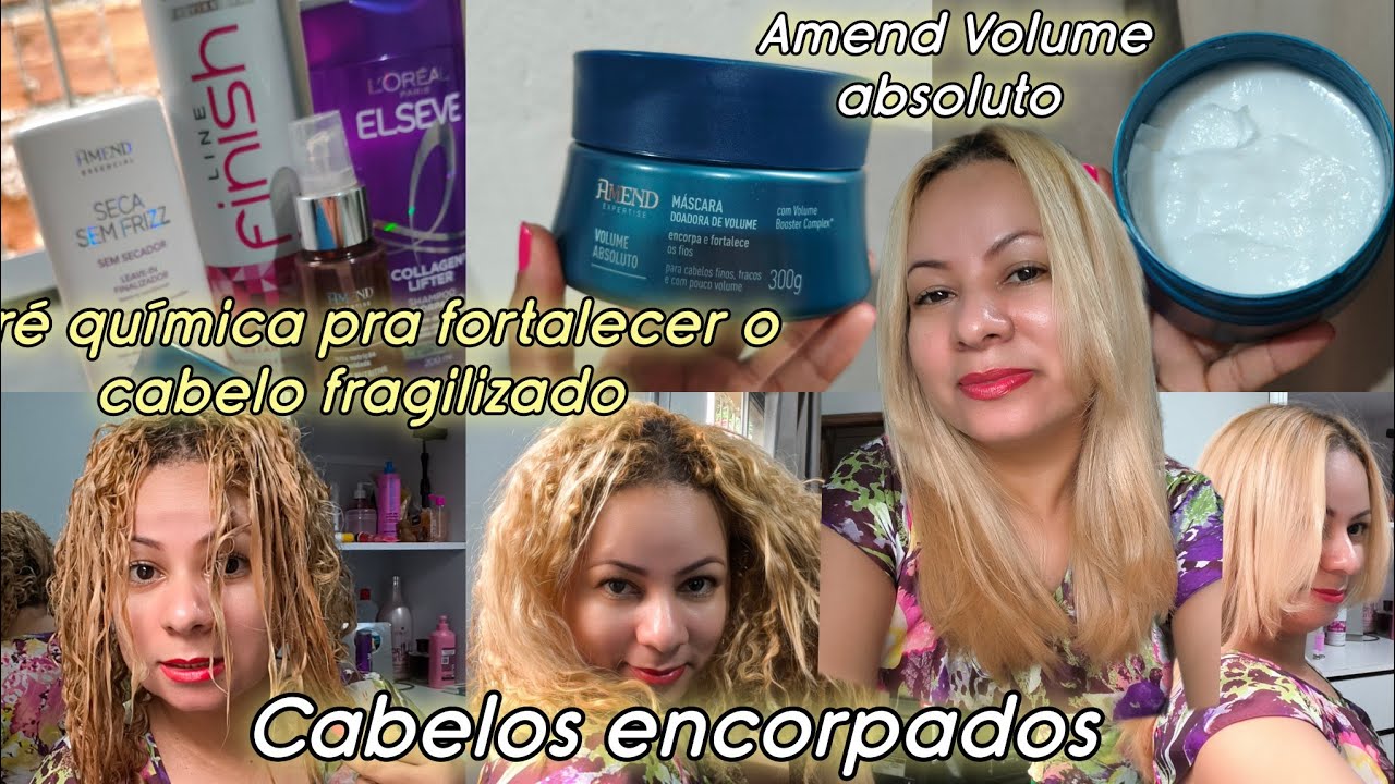 ✅ROTINA CAPILAR / PRÉ QUÍMICA POTENTE CRESCIMENTO RÁPIDO DO MEU CABELO Amend volume absoluto 