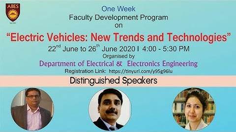 FDP on Electric Vehicles: New Trends and Technologies Day-2