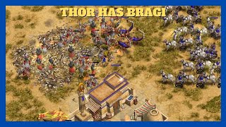 THE BEST TIMING ATTACK GOD | Matreiuss (Isis) vs Rapl (Thor) #aom #ageofempires screenshot 5