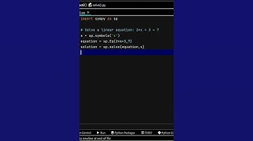 the solve() Function in SymPy: Solving Equations with Python
