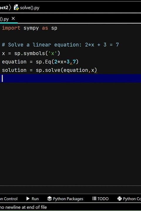 the solve() Function in SymPy: Solving Equations with Python - YouTube