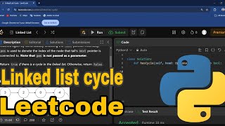 #Leetcode 141 linked list cycle in Hindi | leetcode 141 #python