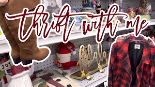 THRIFT WITH ME | early Christmas thrifting & finding my dream boots!