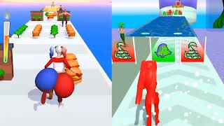 Twerk race lady run game v/s Build a queen lady run game | Funny lady run games screenshot 3