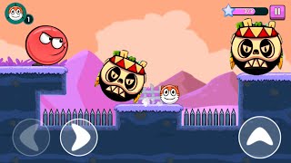 Red Ball 7 Gameplay Snow Map ❄️☃️ (iOS, Android) screenshot 1