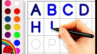 English Alphabet in Colors with Funny Illustrations