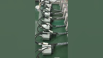 Burn-in test of the servo motor before shipment.