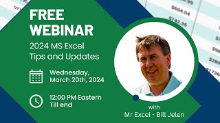 Free Excel Webinar with CE credits available!