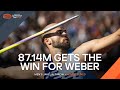 Weber dominates the javelin throw  continental tour gold 2023