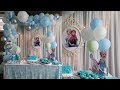 Frozen theme balloon garland - Time Lapse// DIY