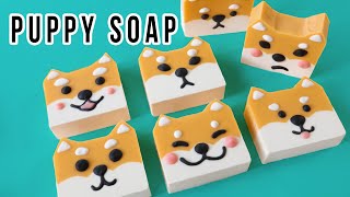 Shiba Dog Soap 🐕‍🦺 시바 #강아지비누 #캐릭터비누 만들기 (#soapASMR) | Nocturn soap |
