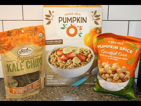 Sprouts Pumpkin Spice Kale Chips, Trader Joe’s: Pumpkin O’s & Pumpkin Spice Caramel Corn