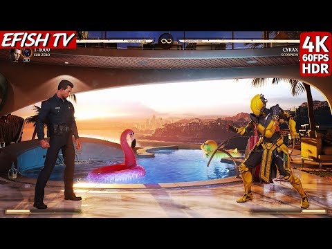 T-1000 & Sub-Zero vs Cyrax & Scorpion (Hardest AI) - Mortal Kombat 1