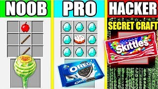 Minecraft - NOOB vs PRO vs HACKER : SUPER CANDIES CRAFTING Challenge in Minecraft Animation