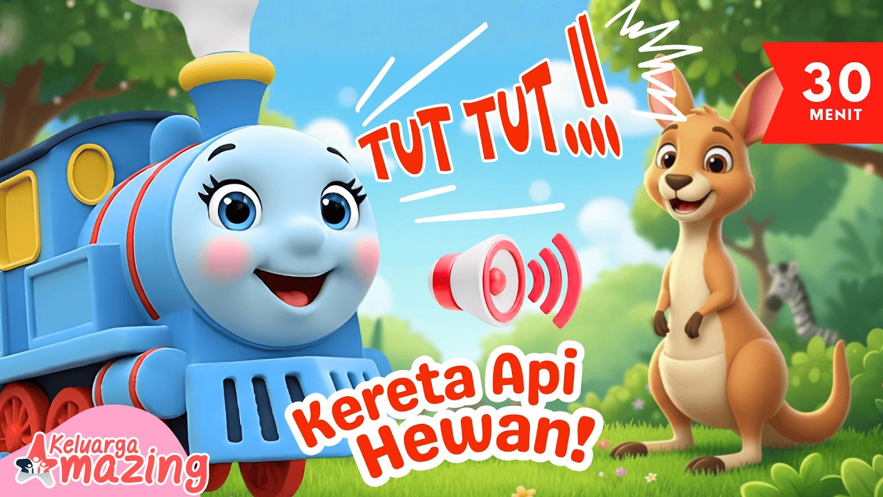 Tut Tut Kereta Hewan Safari 🚂🦘 | Tebak & Belajar Nama Hewan | Video Edukasi Anak PAUD & TK