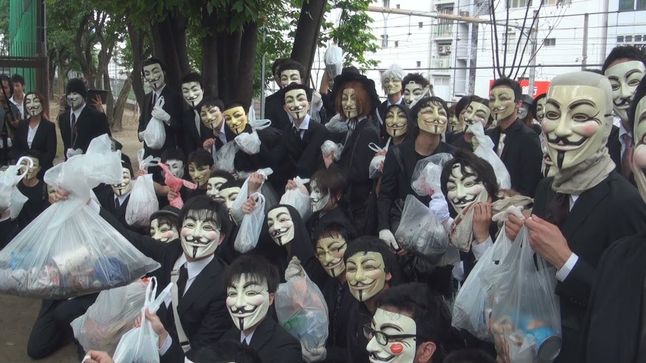 この人たち 本当にアノニマス 渋谷でのゴミ拾いによる抗議活動 噂のappleフリークス