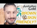 Australian Gold BOTANICAL SPF 50 TINTED FACE SUNSCREEN: Brown Skin Friendly?| Review + Wear Test