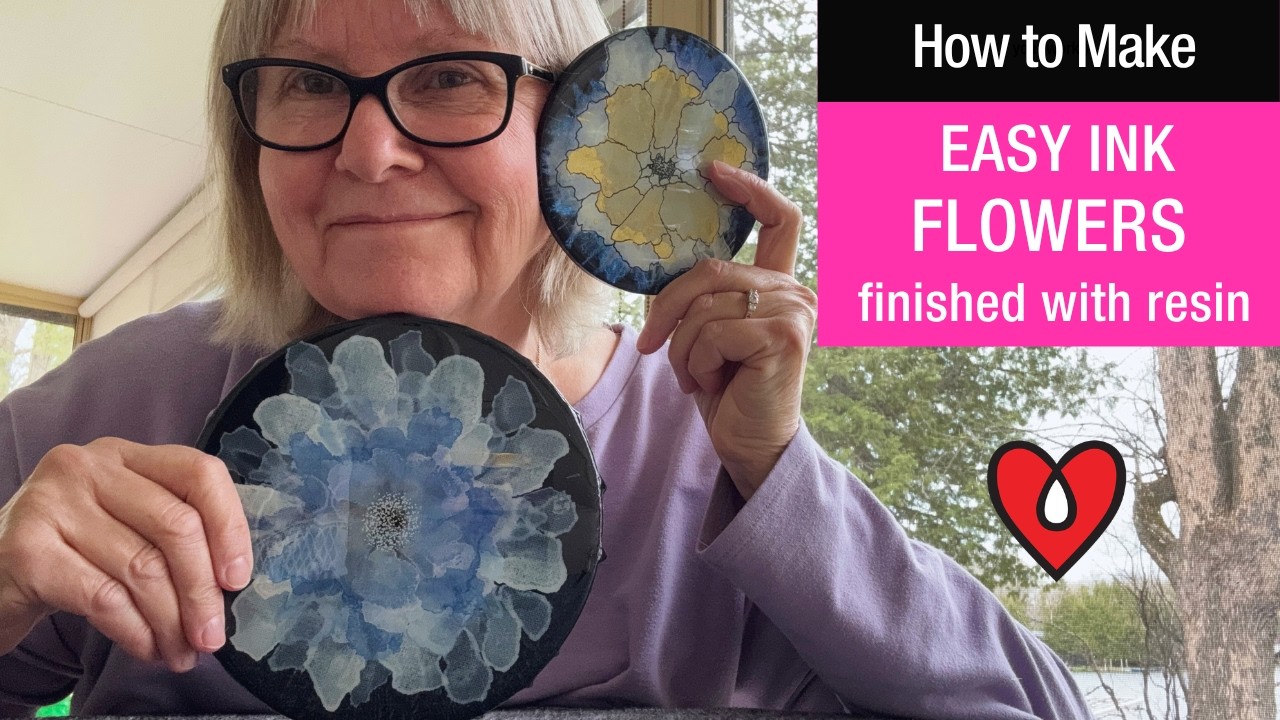 Thumbnail for Easy Alcohol Ink Flowers + Resin Finish | Beginner Tutorial