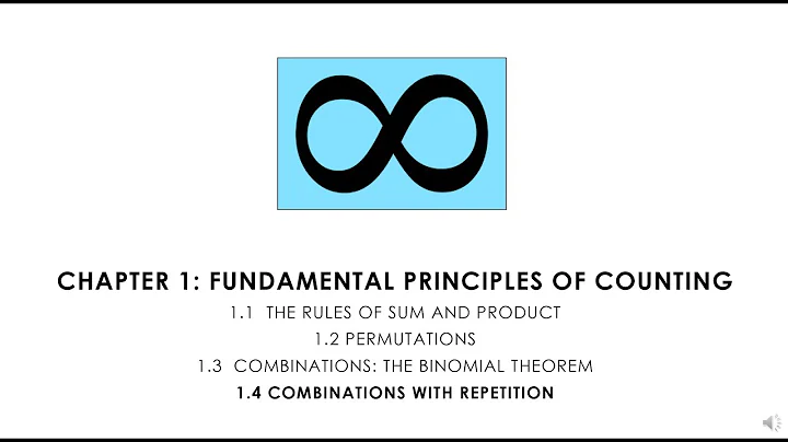 Combinatorics 1.4 Combinations with Repetition