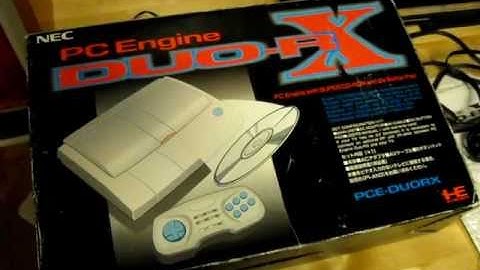 PC Engine Duo-RX with lots of games