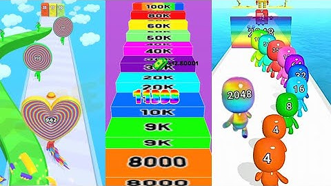 Reach up Layer Man 3D : Merge & Collect vs Number Master Satisfying Gameplay vs Man Runner 2048