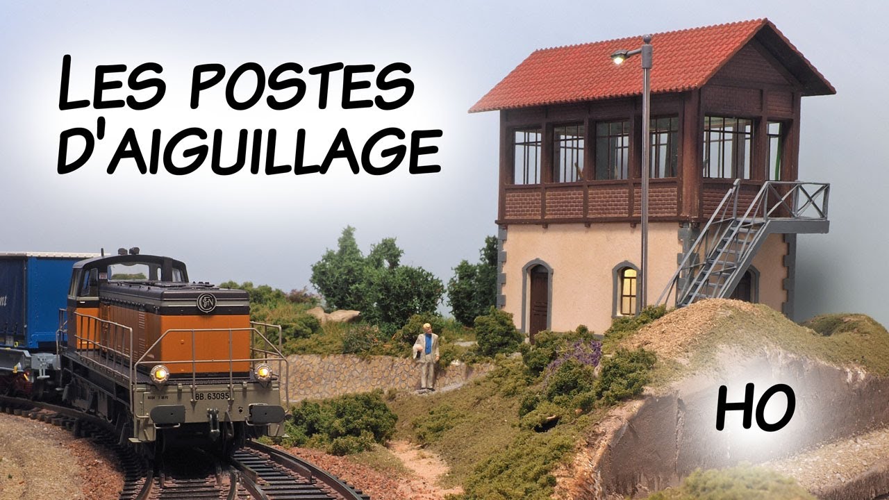 Gare Villeneuve Jouef HO - Époque 3 - Poste Aiguillage, Lampisterie, Grue, Immeubles - Occasion