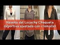 Reseña del Locachy Chaqueta deportiva ajustada con cremallera completa para mujer, con bolsillos