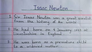 10 lines Essay on Isaac Newton | Isaac Newton Essay in English | Few Easy lines about Isaac Newton