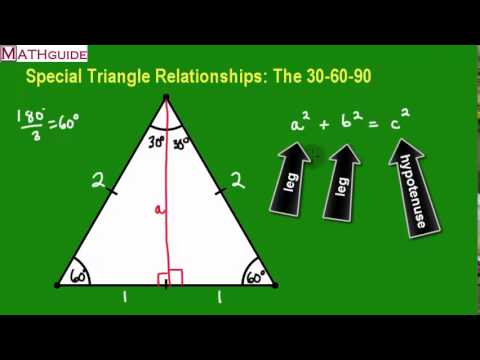 Deriving The 30 60 90 Special Right Triangle Youtube Deriving The 30 60 90 Special Right Triangle Youtube