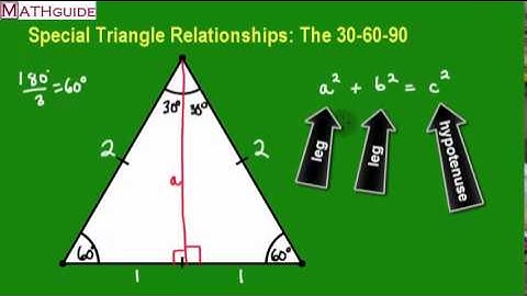 Deriving The 30-60-90 Special Right Triangle
