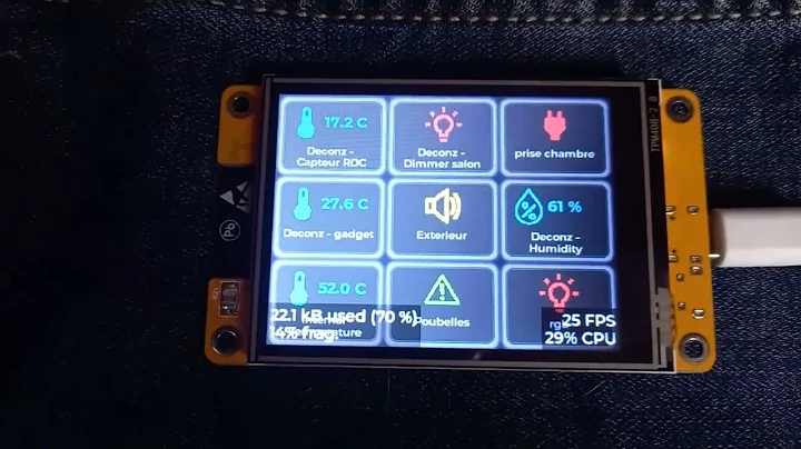 Touch Screen used as remote for home automation (ESP32 / CYD ), DIY autonomous Dashboard.