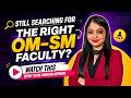 Confused for OM-SM Faculty? | CMA Inter | Watch This Now | MEPL Classes | Divya Agarwal Mam |