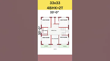 33x33 4 Bed Room Ka Makan 33 33 House Plan 33 By 33 Home Design Shorts Homeplan Housedesign 