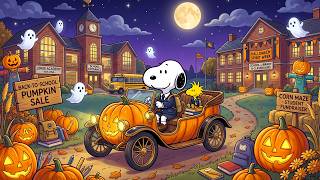 Snoopy's Back-to-School Pumpkin Sale 🎃🏫 Relaxing Halloween Jazz for Study, Relax & Sleep 🌙