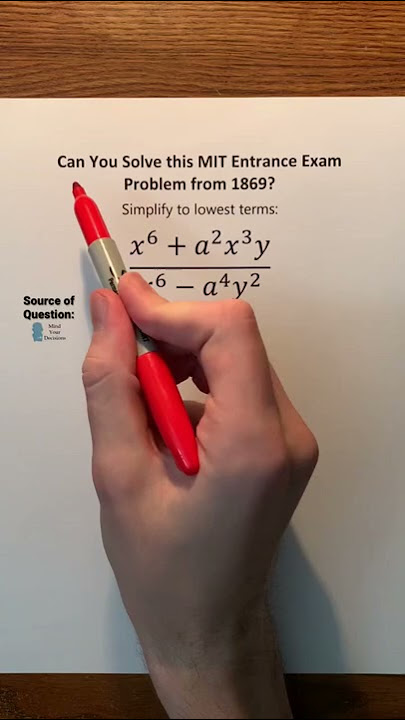 MIT Entrance Exam Problem from 1869 #Shorts #math #maths #mathematics #problem #MIT